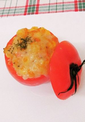 栄養士の卵☆トマトカップのポテサラチーズ-レシピのメイン写真