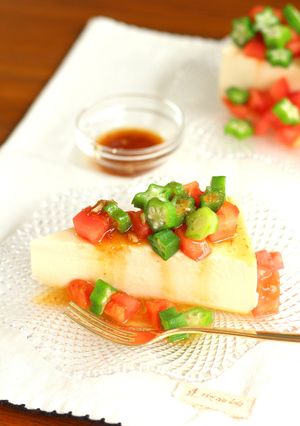 トマトとオクラの花椒にんにくソース奴-レシピのメイン写真