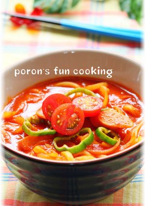 野菜ジュースdeナポリタンなカレーうどん-レシピのメイン写真