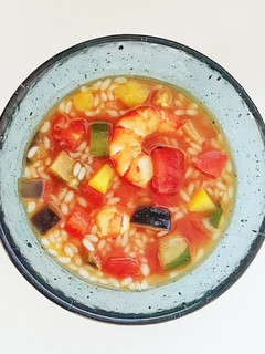 低糖質!夏野菜のスープリゾット-レシピのメイン写真