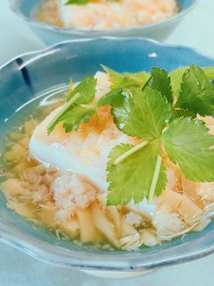 10分!たけのこと蟹缶のあんかけ豆腐-レシピのメイン写真