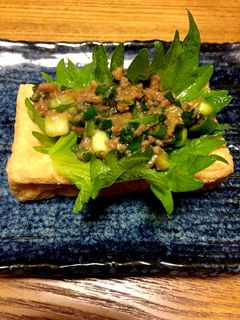 厚揚げの肉味噌乗せ-レシピのメイン写真