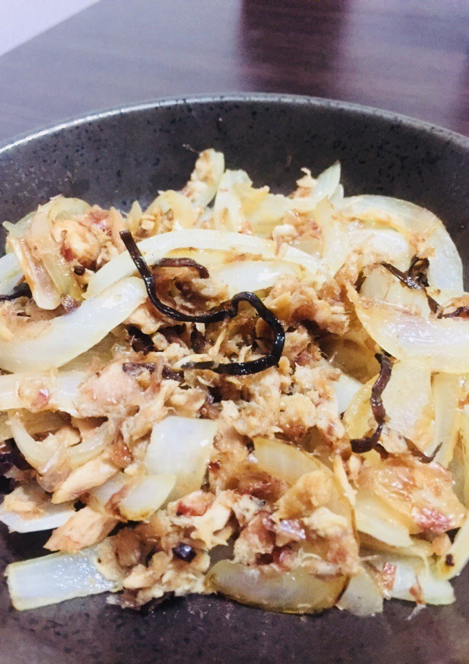 玉ねぎとツナの塩昆布炒め-レシピのメイン写真