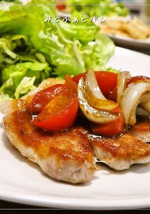 ポークソテー✿スッキリ野菜バルサミコ-レシピのメイン写真