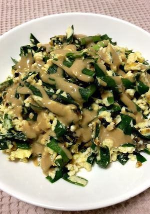 ごま油ソースでニラ豆腐-レシピのメイン写真