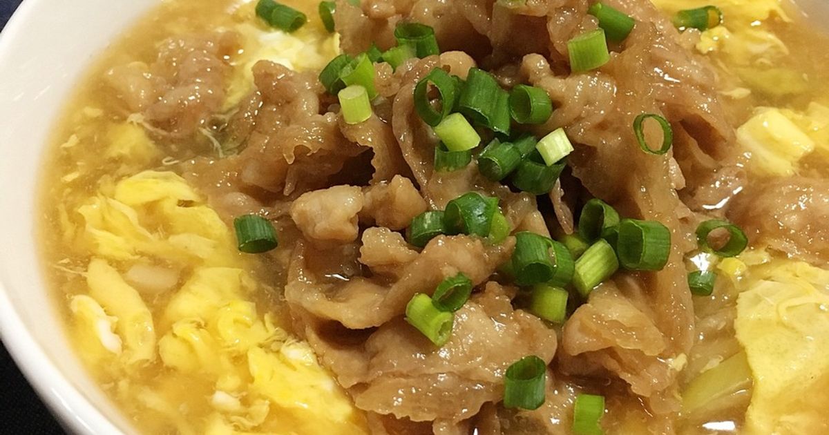 甘辛豚のせ♡あんかけうどん by Rs＊kitchen 【クックパッド