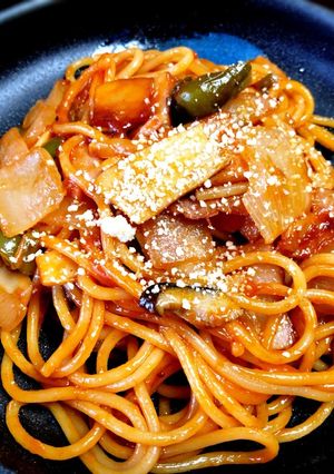 ホットプレートだけでナポリタン-レシピのメイン写真