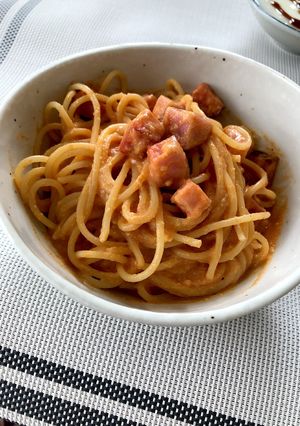 野菜ジュースで♩簡単トマボナーラ-レシピのメイン写真