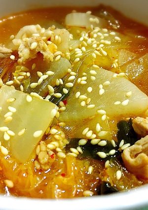 簡単15分で完成☆我が家のキムチスープ-レシピのメイン写真