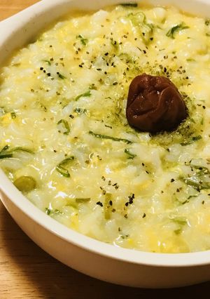 とろっと玉子の焼きネギ雑炊-レシピのメイン写真