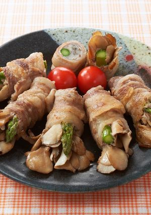 まいたけアスパラガス豚肉巻き-レシピのメイン写真