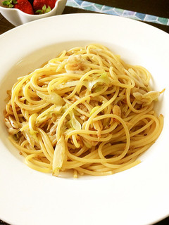 ごま油香る♪「葱と桜エビのパスタ」-レシピのメイン写真