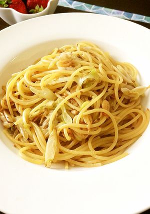 ごま油香る♪「葱と桜エビのパスタ」-レシピのメイン写真