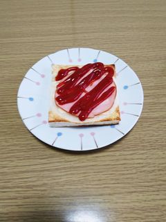 シンプルハムトースト-レシピのメイン写真