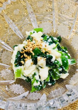 塩酒粕漬けほろ酔い豆腐で♪ニラの白和え-レシピのメイン写真