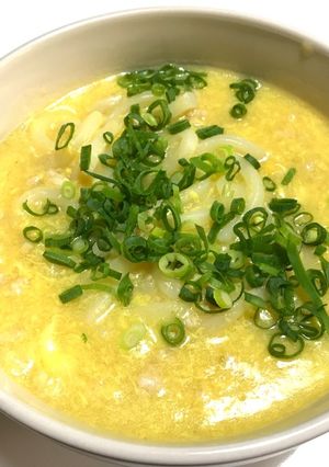 ほっとする♪鶏の親子あんかけうどん-レシピのメイン写真