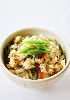 具沢山・香ばしい【わらびの炊き込みご飯】-レシピのメイン写真