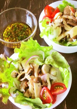 玉ねぎきのこの蕎麦サラダ☆バルサミコ風味-レシピのメイン写真