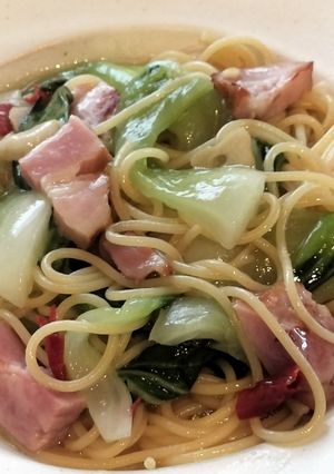 チンゲンサイ★ワンパンぺぺロンチーノ-レシピのメイン写真