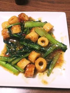 簡単!小松菜とちくわの炒め物♪-レシピのメイン写真