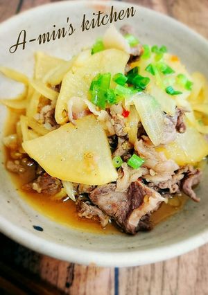 レンジde簡単☆牛肉と大根のゴマ旨辛煮-レシピのメイン写真