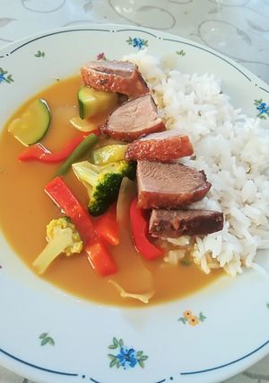 レッドカレー鴨肉添え-レシピのメイン写真