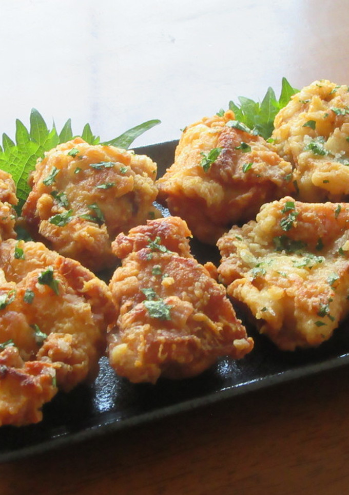 鶏のから揚げ　塩レモン木の芽あえ-レシピのメイン写真