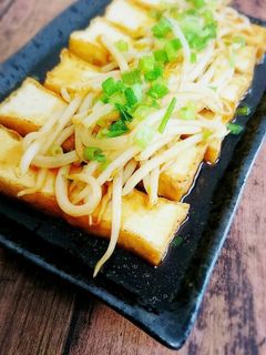 簡単!絶品☆厚揚げのもやしあんかけ-レシピのメイン写真