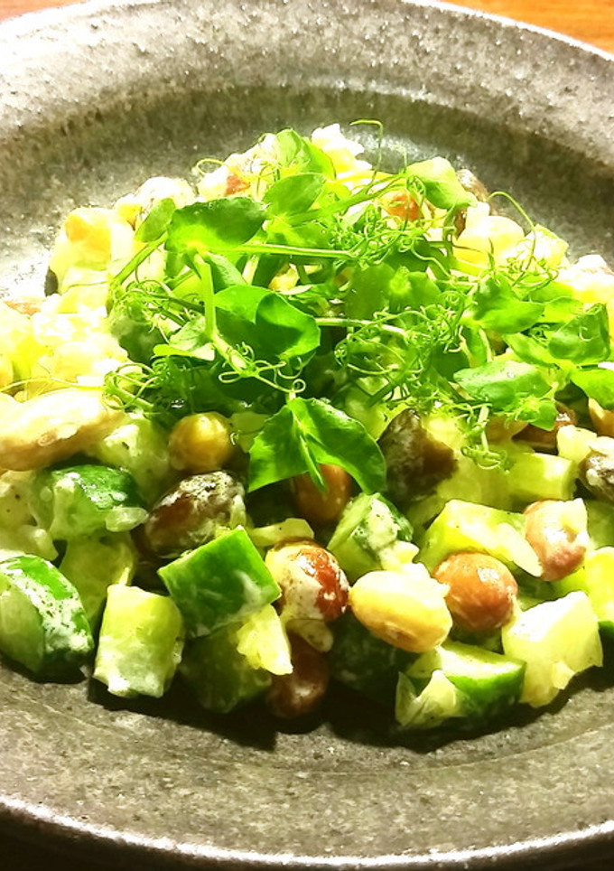 豆とクレイジーピーのサラダ グランシェフ-レシピのメイン写真