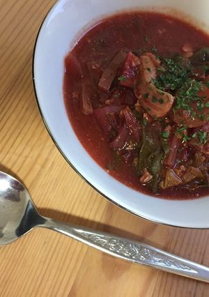 野菜ジュースで栄養たっぷりボルシチ風-レシピのメイン写真