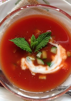 野菜ジュースでお洒落に簡単ガスパチョ風-レシピのメイン写真