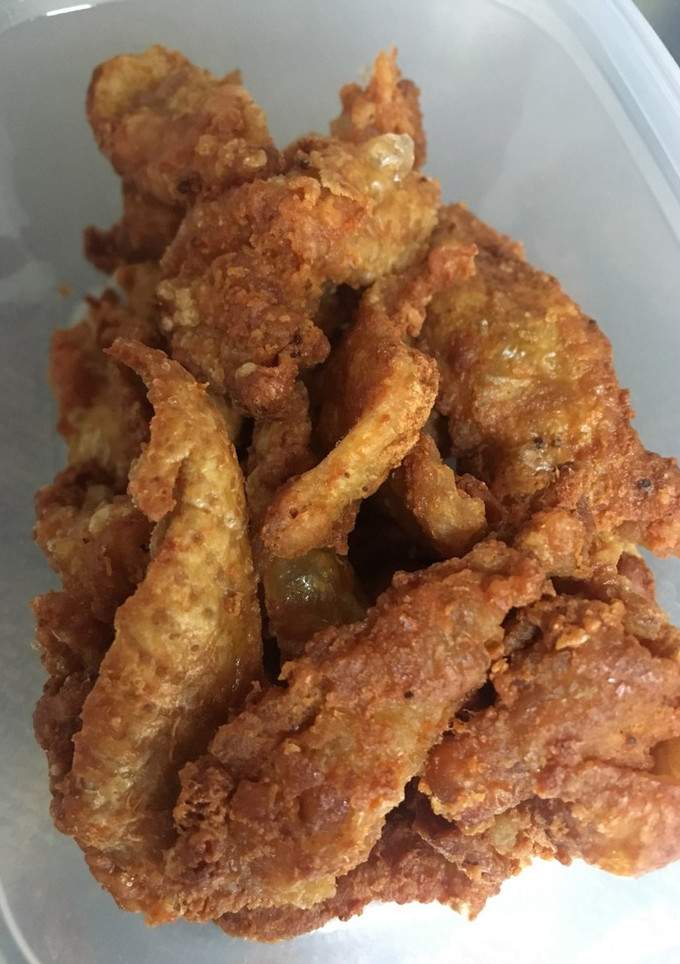 簡単！時短！美味！鶏皮の唐揚げ！-レシピのメイン写真