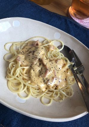 牛乳なしで超濃厚チェダークリームパスタ♪-レシピのメイン写真