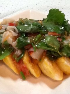 厚焼き卵にカニカマ三つ葉の和風だし餡かけ-レシピのメイン写真