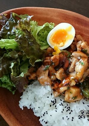 鶏もも肉のコチュジャンあんかけランチ-レシピのメイン写真