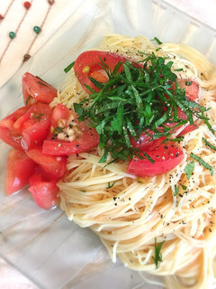 簡単トマトの冷製パスタ-レシピのメイン写真