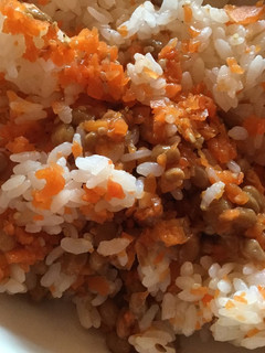 納豆とニンジンふりかけのまぜご飯-レシピのメイン写真