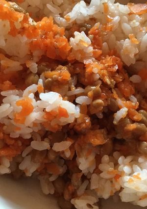 納豆とニンジンふりかけのまぜご飯-レシピのメイン写真