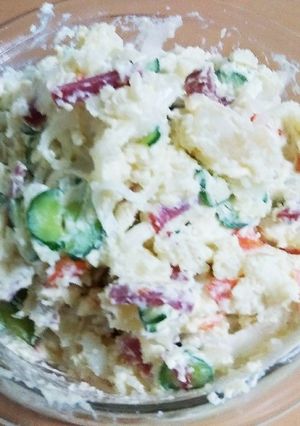 新玉ねぎとサラミのポテトサラダ-レシピのメイン写真