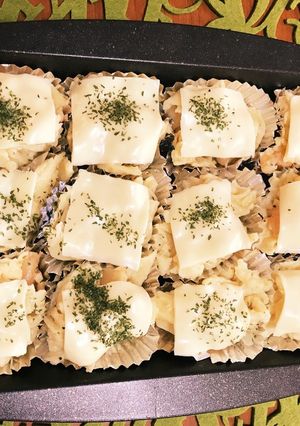 お弁当用のチーズたっぷりえびグラタン♪-レシピのメイン写真