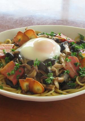 ベーコンとたっぷりきのこの和風醤油パスタ-レシピのメイン写真