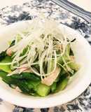 青梗菜とハムのおひたし☆ごま油和え