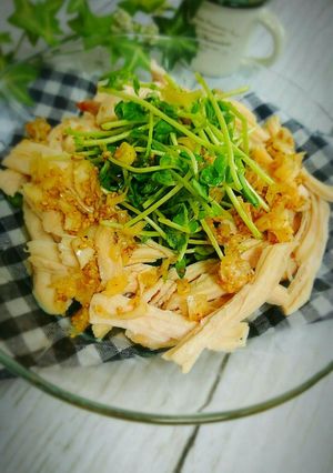 レンジde簡単！鶏むね肉のバンバンジー-レシピのメイン写真