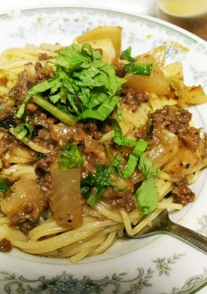 カブの肉味噌パスタ(≧∇≦*)-レシピのメイン写真
