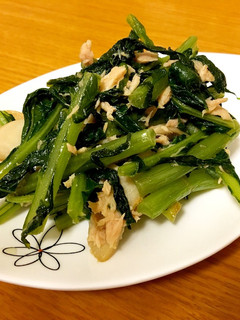 大根の葉とシーチキンのごま油炒め-レシピのメイン写真