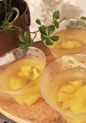 桃缶でゼリー♡-レシピのメイン写真