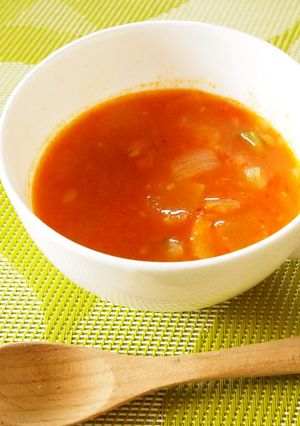 栄養満点♡野菜ジュースでミネストローネ-レシピのメイン写真