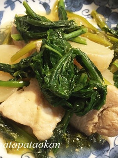鶏むね肉と小カブの炒め物-レシピのメイン写真