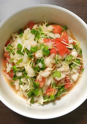 夏にぴったり！トマ玉サラダ-レシピのメイン写真