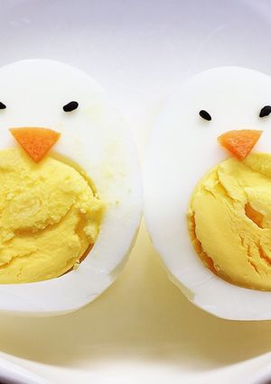 不器用でもできる！ゆで卵コッコ♡卵ひよこ-レシピのメイン写真